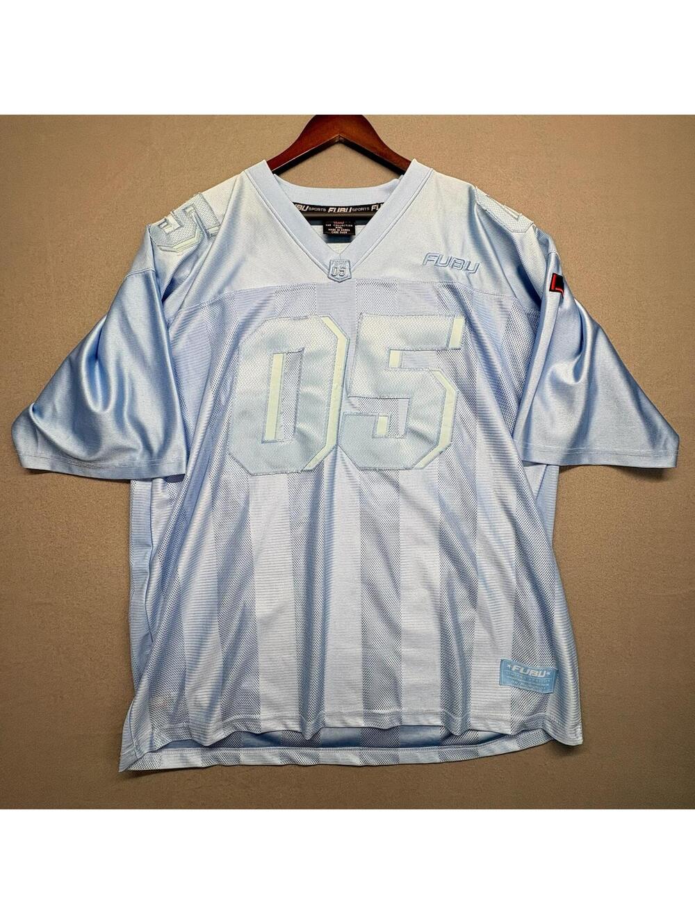 FUBU 05 Jersey Light Blue Limited Edition Sports Jersey Size XXL
